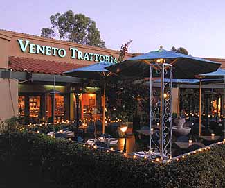 The inviting patio fronting Veneto Trattoria.